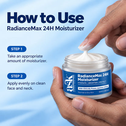 RadianceMax 24H Face Moisturizer Cream- 50 ml | For Normal To Dry Skin
