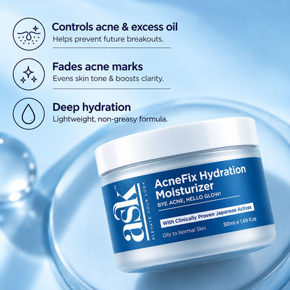 AcneFix Hydration Moisturizer for Men-50 ml | For Oily Skin to Normal Skin