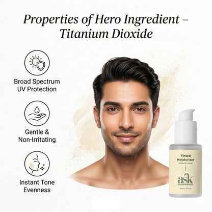Tinted Sunscreen Moisturizer for Men-30ml | For All Skin Type